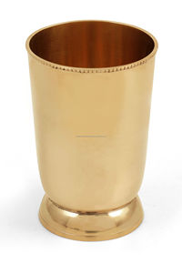 Vaso DE AGUA DE Material de latón con diseño de grabado Vaso de metal con acabado antiguo de latón pulido - Product Image 5