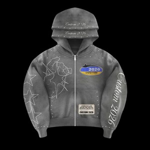 โรงงานผลิตเสื้อฮู้ดดี้ขายส่งโดยตรง ผ้าฟลีซหนา 450 GSM รับผลิตตามแบบสำหรับแบรนด์สตรีทแวร์ MOQ ต่ำ จัดส่งรวดเร็ว - Product Image 2