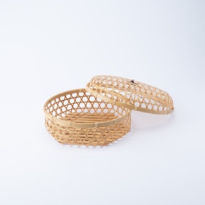 Boîte d'emballage alimentaire sur mesure en bambou tressé, conteneur à pâtisserie de la plus haute qualité, boîtes de rangement pour sucreries - Product Image 3