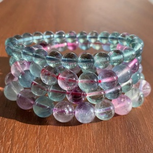 Natural Rainbow Fluorite <b>Beaded</b> <b>Bracelet</b> for Healing Reiki Energy Jewelry Unisex Gift 8mm - Product Image 6