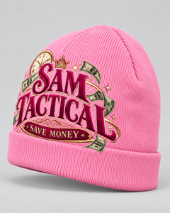 Bonnet tactique rose Sam avec broderie 3D et impression en relief, style urbain unisexe, bonnet d'hiver, prix de gros, OEM, prix abordable, respirant - Product Image 6