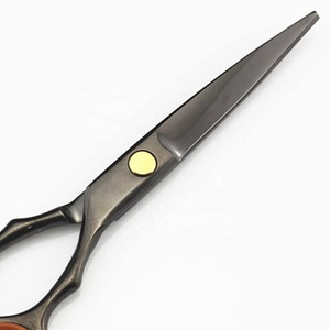 J2 Stainless Steel Barber Salon Hair Cutting Straight Scissors Black Plasma Color Unique Design Barber Shears Sharp Blade - Product Image 6