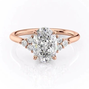 Anillo Iced Jewelz de 1.85 Quilates con Corte Ovalado, Chapado en Oro Amarillo de 14K para Ella, Certificado IGI, ¡Gran Venta! - Product Image 2