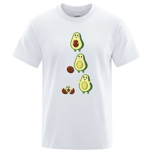 T-shirt Homme Nouvelle Qualité Dessin Animé Mignon Avocat Amusant Vêtements Homme Hip Hop T-shirts Amples Respirants Hauts de Rue Motif Coton - Product Image 2