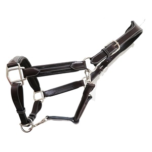 Vente en gros de licou rembourré en cuir véritable de qualité supérieure avec accessoire de point fantaisie - Product Image 3