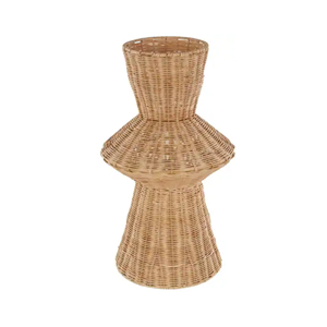 Vase à fleurs décoratif en rotin rustique, vase de table en rotin naturel, pots à fleurs, décoration vintage pour la maison et l'hôtel, en provenance du Vietnam - Product Image 3