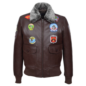 Custom <b>Smart</b> Range Leather 100% Genuine Black Vintage Cowhide Leather <b>Mens</b> Aviator <b>Jacket</b> Topp Gunn Style Autumn/Winter - Product Image 4