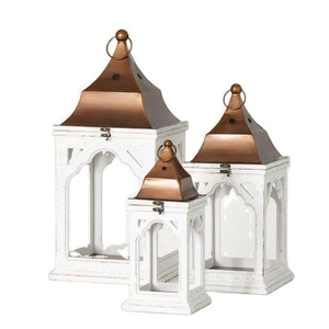 Ensemble de 3 lanternes décoratives de jardin classiques de haute qualité, les plus vendues, pour décorer votre porte d'entrée - Product Image 1