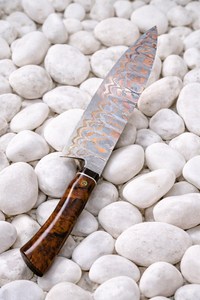 Lame de couteau en acier Damas forgé à la main, 8 pouces, OEM, couteau utilitaire, haute durabilité, lame de survie - Product Image 6