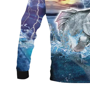 Polo de pêche à manches longues pour homme avec impression de poisson basse, protection UPF50, séchage rapide, vêtements d'extérieur, impression par sublimation - Product Image 3