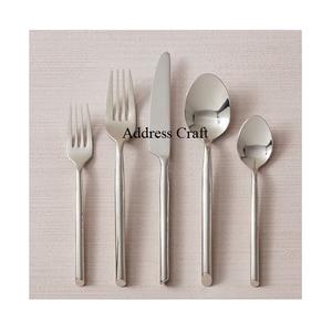 Factory Wholesale Stainless Steel <b>Flatware</b> Set Designer 6 Pcs Cutlery Silverware for Hotels and Weddings Events Spoon Fork Knife - Product Image 3
