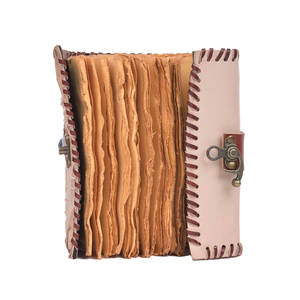 Handmade Leather Journal <b>Notebook</b> with Evil Eye Design Vintage Stitching Lock Closure Diary Unique <b>A5</b> | 100 Pages <b>Notebook</b> Gift - Product Image 1