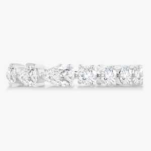 Custom 2.6ct 14k Gold Mix Pear Round Lab Grown Diamond Full Eternity Wedding Band <b>Ring</b> Bridal Stacking Manufacture Factory - Product Image 3