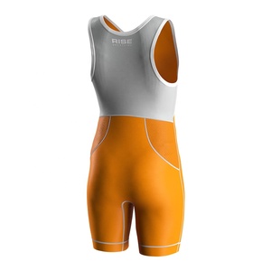 Traje de Lucha Libre para Hombre, Color Gris Naranja, Sublimado, Ajustado, Transpirable, de Spandex y Poliéster, para Deportes de Combate - Product Image 6