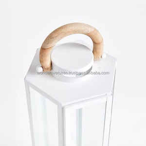 Lanterne à bougie suspendue décorative en métal et verre vintage de l'Inde avec un design complexe pour la décoration intérieure et extérieure - Product Image 4