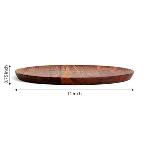 40. Luxury Handmade Premium Mango Wood Charger Plate Classic Emerald Finish Eco-Friendly with Stand - Product Image 3