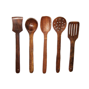 Ensemble de couverts en bois de qualité supérieure pour la cuisine, ensemble d'outils essentiels, ensemble de cuillères en bois de grande taille, fabriqué en Inde - Product Image 2