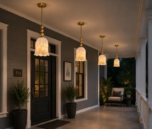 Lámpara Colgante de Alabastro con Forma de Flor, Montaje en Techo de Latón, Decoración Contemporánea para el Hogar, 100% Hecha a Mano, Lámpara para Sala de Estar Interior - Product Image 4