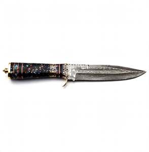 Handcrafted Damascus Steel Utility <b>Craft</b> <b>Tool</b> Multi-Color Resin Handle - Product Image 4