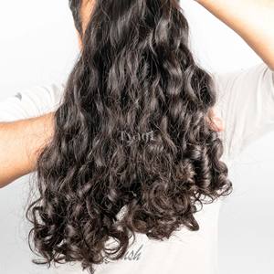EXTENSIONES DE CABELLO ONDULADO DOBLE DIBUJO INDIO CRUDO DE ALTA CALIDAD CON CUTÍCULAS ALINEADAS CON EXTREMOS LISOS Y SUAVES CUTÍCULAS ALINEADAS - Product Image 5
