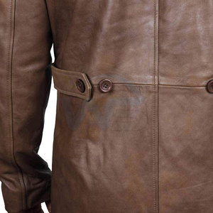 Manteau long élégant pour homme avec doublure intérieure douce, fermeture à boutons en tissu doux et coupe confortable - Product Image 6