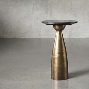 Table de cocktail en aluminium martelé de haute qualité, mobilier haut de gamme, table d'appoint en métal pour la maison, l'hôtel, table à vin, table à boissons, laiton - Product Image 1