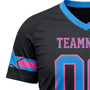 Camiseta de Fútbol Americano Sublimada Personalizada con Cuello en V, Uniforme de Equipo Transpirable de Poliéster, Fabricante OEM ODM al por Mayor - Product Image 4