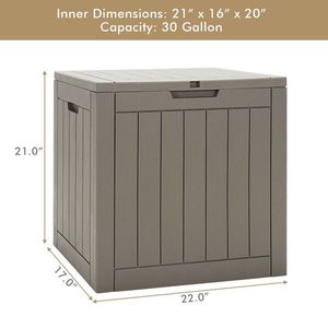 30-Gallon Deck Box <b>Storage</b> and Seating Container - Product Image 4
