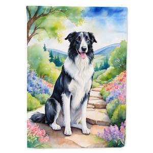 Borzoï printemps chemin multicolore jardin drapeau boîte aux lettres décoratif cour drapeau bannière pour Patio oeuvre pour parterres de fleurs - Product Image 1