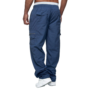 Winter Zip Pockets Thicken Fleece Sweatpants Men Joggers Black Grey <b>Down</b> Cotton Warm <b>Pants</b> Male Water Thermal Trousers - Product Image 2