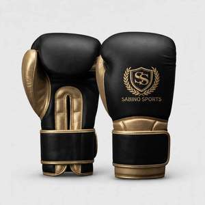 Gants de boxe professionnels personnalisés avec logo, gants de sparring en cuir, Muay Thai, Kickboxing, toutes tailles et couleurs, support de poignet Velcro - Product Image 6