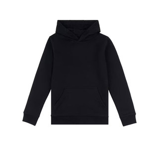 Boys <b>Black</b> Hooded Sweatshirt Set Solid Color Full Sleeve Casual Drawstring <b>Pants</b> Regular Fit Autumn Wear 100% Cotton - Product Image 4