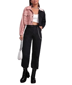 Women's Denim <b>Jacket</b> Classic <b>Trucker</b> Style Cotton Jean Outerwear Wholesale Manufacturer Oversize Denim <b>Jacket</b> High Quality - Product Image 5