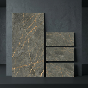 Foshan vente en gros 60X120cm Surface de sculpture carreaux de porcelaine émaillée sol haute brillance 600x1200mm céramique décorative matériau en bois - Product Image 4