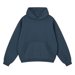 เสื้อฮู้ดโอเวอร์ไซส์แบบยูนิเซ็กซ์ สีพื้น ผ้าเฟรนช์เทอร์รี่ สวมใส่สบายๆ ในฤดูใบไม้ร่วง มีกระเป๋า ดีไซน์แขนปกติ ผ้าถัก - Product Image 5