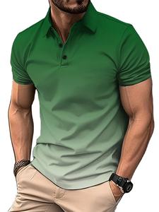 Comprar impresión personalizada para hombre Polo Camiseta de manga corta de moda para los hombres de color sólido Casual Polo ropa de verano de moda de los hombres ropa - Product Image 4