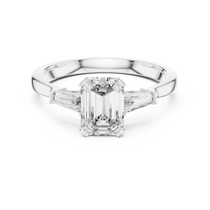 Anillo de Oro Amarillo de 14K con Esmeralda y Diamante Cultivado en Laboratorio para Mujer |   Ropa de Oficina |   Diamante Cultivado Nuevo - Product Image 2