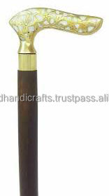 Bâton de marche en bois fait à la main de haute qualité avec poignée décorative en laiton - Product Image 5