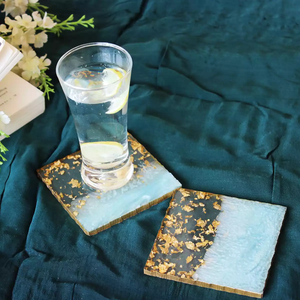 Handmade Wooden <b>Resin</b> Coaster Set by NEHA ENTERPRISES Elegant <b>Epoxy</b> River Coasters for Dining and Coffee <b>Table</b> - Product Image 3