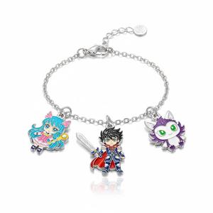 Artículos de animación, mercancía coleccionable, recuerdos de dibujos animados, amuleto de metal esmaltado personalizado, pulsera de anime - Product Image 6