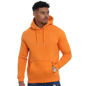 Sweat à capuche pour homme en molleton épais de qualité supérieure, coupe classique, polyester/coton, uni, avec broderie unie - Product Image 5