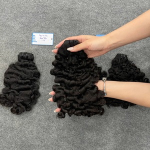 Extensiones de Cabello Humano Remy Vietnamita Rizado Premium con Vapor, Tejido de Cabello Natural Negro, Doble Trama, Puntas Gruesas y Llenas - Product Image 2