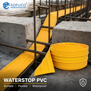 Economy ST Sofuco PVC Water Stop <b>Bar</b> Construction Joints Tensile Strength 12-18 MPa Pool Hotel Use <b>V</b>-Shape Design Chemical - Product Image 3