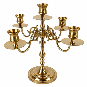 Wholesale 5 Arm Matte <b>Black</b> Metal <b>Candelabra</b> Elegant Candlestick Holder For Wedding Table Centerpiece And Event Decor - Product Image 6