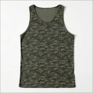 เสื้อกล้ามออกกำลังกายผู้ชายผ้าโพลีเอสเตอร์/คอตตอนแบบสปอร์ตสบายๆ สั่งทำขายส่ง แห้งเร็ว ระบายอากาศดี ปักลายด้านหน้า เสริมสร้างกล้ามเนื้อ - Product Image 4