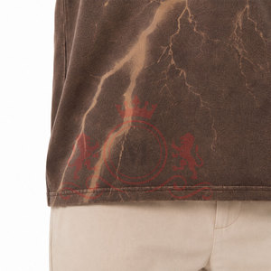 T-shirt confortable et tendance à épaules tombantes, effet délavé, en tissu léger, idéal pour les activités de plein air et les occasions décontractées - Product Image 6