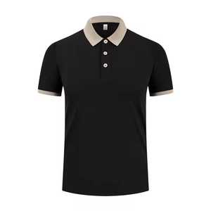 Men's Solid Color Short Sleeve <b>Polo</b> Shirt Knitted Casual Button Down Collar Regular Fit <b>Orange</b> - Product Image 2