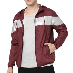 Chaqueta cortavientos personalizada para hombre, cosida a medida, con colores contrastantes, informal, antiarrugas. - Product Image 1