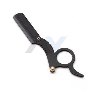 Navaja de Afeitar Clásica de Acero Inoxidable con Hoja Recta para Barbero, Ideal para Viajes y Uso Doméstico, Mecanismo de Fácil Reemplazo, Seis Cuchillas para el Cuidado de la Barba - Product Image 6