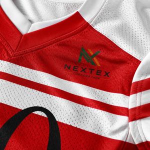 Ensemble d'uniformes de football américain rayés personnalisés pour hommes, maillot en mesh sublimé, pantalon rembourré, équipement sportif d'équipe, kit de jeu, vente OEM - Product Image 5